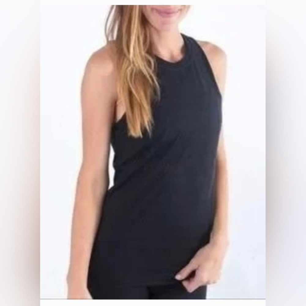 #152 Zyia Active Black Chill Tank Top BNWT